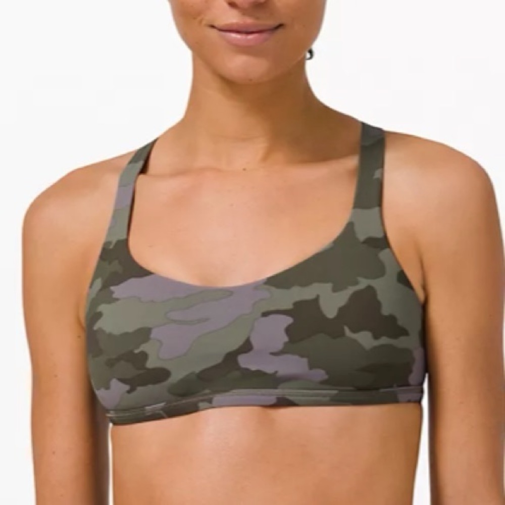 lululemon Free To Be Wild Bra (Heritage 365 Camo Dusky Lavender Multi) size 8
